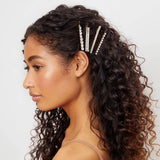 All Dressed Up Metal Rhinestone Assorted Bobby Pins 4pc Set | Kitsch 禮盒裝水鑽一字髮夾(四個裝)