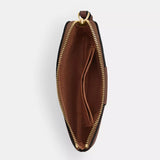 Coach Corner Zip Wristlet In Signature Canvas - Gold/Tan/Brown | Coach 經典印花真皮手拿包 - Gold/Tan/Brown