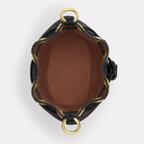 Coach Mini Bucket Bag In Signature Canvas - Gold/Walnut/Black | Coach 經典印花迷你真皮水桶袋 - Gold/Walnut/Black