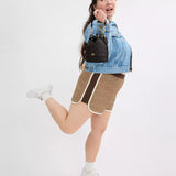 Coach Mini Bucket Bag In Signature Canvas - Gold/Walnut/Black | Coach 經典印花迷你真皮水桶袋 - Gold/Walnut/Black