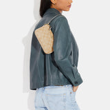 Coach Nolita 19 in Signature Canvas - Gold/Light Khaki Chalk | Coach Nolita 經典印花拼真皮單肩包 - Gold/Light Khaki Chalk