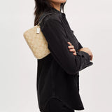 Coach Nolita 19 in Signature Canvas - Gold/Light Khaki Chalk | Coach Nolita 經典印花拼真皮單肩包 - Gold/Light Khaki Chalk