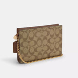 Coach Slim Crossbody Bag In Signature Canvas - Gold/Khaki Saddle2 | Coach 經典印花真皮斜揹包 - Gold/Khaki Saddle2