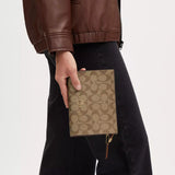 Coach Slim Crossbody Bag In Signature Canvas - Gold/Khaki Saddle2 | Coach 經典印花真皮斜揹包 - Gold/Khaki Saddle2