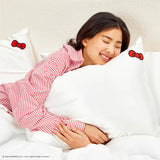 Hello Kitty x Kitsch Satin Pillowcase - Solid Ivory Kitty Bow | Hello Kitty x Kitsch舒適睡眠枕頭套 - Solid Ivory Kitty Bow
