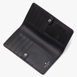 Kate Spade Madison Colorblock Large Slim Bifold Wallet - Platinum Grey Multi | Kate Spade 十字斜紋真皮長銀包 - Platinum Grey Multi