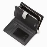 Kate Spade Madison Medium Bifold Wallet - Platinum Grey Multi| Kate Spade 十字紋真皮短銀包 - Platinum Grey Multi