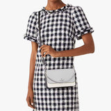 Kate Spade Madison Willow Mini Flap Crossbody - Platinum Grey Multi | Kate Spade 十字斜紋皮革斜揹包/單肩包 - Platinum Grey Multi