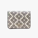 Kate Spade Signature Spade Flower Small Bifold Wallet - Black Multi | Kate Spade 經典Spade印花短銀包 - Black Multi