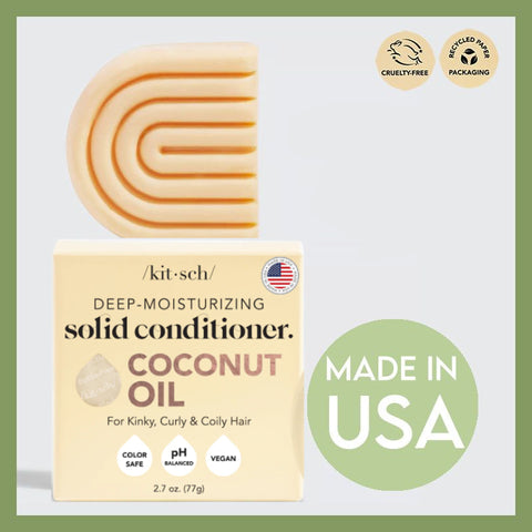 Deep-Moisturizing Conditioner Bar for Dry Damaged Hair (Coconut Oil) | 椰子油深層滋潤護髮皂(美國製造)