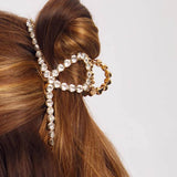 Metal Rhinestone Loop Claw Clip - Gold | Kitsch 金色水鑽髪夾
