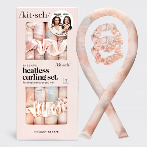 Satin Heatless Curling Set - Sunset Tie Dye | Satin免燙自然捲曲髮帶