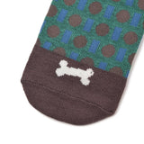 Kusuguru Shiba Pattern Cotton Socks - Green | Kusuguru純棉柴犬圖案提花襪子 - 綠色