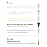 MARY & MAY Vegan Wash Off Mask Mini Gift Set 30g*5 (with silicone brush)  | MARY & MAY純素水洗式面膜迷你套裝30g*5件 (送矽膠面膜刷)