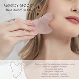 Natural Rose Quartz Guasha Facial Tool - Small heart shaped | 天然玫瑰粉晶刮痧板 - 細心型