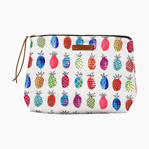 Pura Vida Pineapple Clutch | Pura Vida菠蘿印花防潑水拉鍊袋