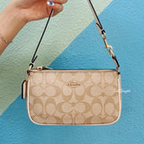 Coach Nolita 19 in Signature Canvas - Gold/Light Khaki Chalk | Coach Nolita 經典印花拼真皮單肩包 - Gold/Light Khaki Chalk