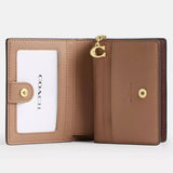 Coach Snap Wallet in Signature Canvas - Gold/Tan/Brown | Coach 經典印花真皮短銀包 - Gold/Tan/Brown