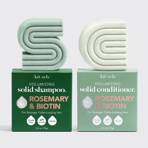 Rosemary & Biotin Volumizing Shampoo + Conditioner Combo | 迷迭香Biotin強韌豐盈洗髮皂及護髮皂套裝(美國製造)