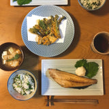 Oda Pottery Stripe 19.7cm Plate (Gray & Blue) | 小田陶器美濃燒19.7cm大碟.灰藍