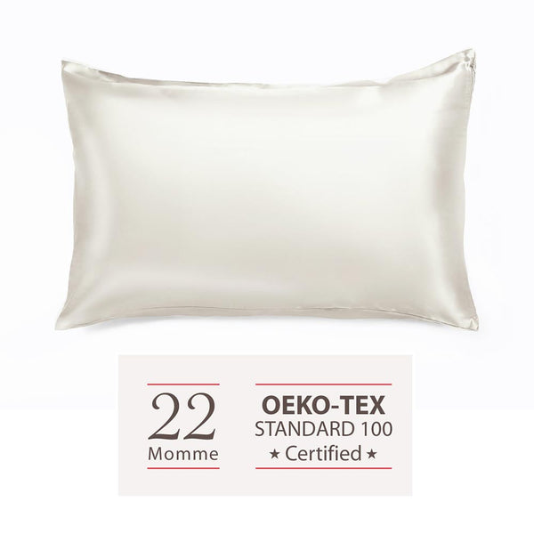 22 Momme Mulberry Pillowcase・Ivory | 22姆米美肌真絲枕頭套・象牙白色
