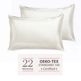 22 Momme Mulberry Pillowcase - Ivory (Set Of 2) | 22姆米美肌真絲枕頭套- 象牙白色 (兩個裝)
