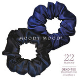 Mulberry Silk Scrunchies.Black & Midnight | 真絲髮圈.Black & Midnight