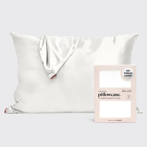 Satin Sleep Pillowcase・Ivory | 舒適緞面枕頭套・象牙白色