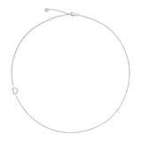 .925 Sterling Silver Sideway Letter D Necklace (18k white gold plating) | .925純銀鍍18K金D字母項鍊