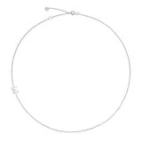 .925 Sterling Silver Sideway Letter E Necklace (18k white gold plating) | .925純銀鍍18K金E字母項鍊