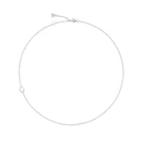 .925 Sterling Silver Sideway Letter G Necklace (18k white gold plating) | .925純銀鍍18K金G字母項鍊