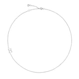.925 Sterling Silver Sideway Letter H Necklace (18k white gold plating) | .925純銀鍍18K金H字母項鍊