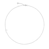 .925 Sterling Silver Sideway Letter P Necklace (18k white gold plating) | .925純銀鍍18K金P字母項鍊