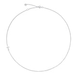 .925 Sterling Silver Sideway Letter T Necklace (18k white gold plating) | .925純銀鍍18K金T字母項鍊