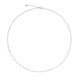 .925 Sterling Silver Sideway Letter X Necklace (18k white gold plating) | .925純銀鍍18K金X字母項鍊