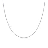 .925 Sterling Silver Sideway Letter L Necklace (18k white gold plating) | .925純銀鍍18K金L字母項鍊