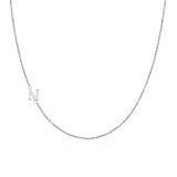 .925 Sterling Silver Sideway Letter N Necklace (18k white gold plating) | .925純銀鍍18K金N字母項鍊