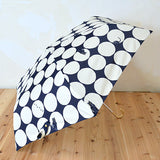 Mikuni Lightweight Folding Umbrella.Dot & Cat (White) | Mikuni 日本輕量晴雨兼用 防風迷你圓點貓雨傘 (白色)