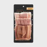 Kitsch Cotton Face Mask (Set Of 3).Dusty Rose | Kitsch三層純棉口罩.Dusty Rose