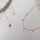 Moody Mood Mini Sparkling Beaded Sterling Silver Necklace | Moody Mood 迷你閃石925純銀項鏈