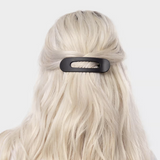 Matte Flat Lay Claw Clips 2pc Set - Black Tort | 磨砂啡黑色開口髮夾.兩個裝