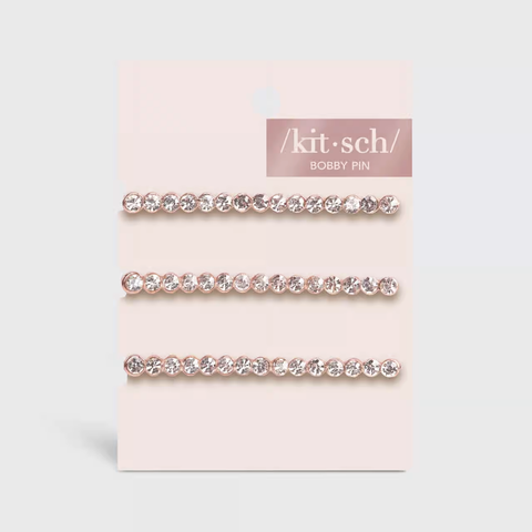 Kitsch x Justine Marjan Rhinestone Bobby Pins | Kitsch x Justine Marjan聯乘系列・水鑽一字髮夾