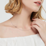.925 Sterling Silver Sideway Letter L Necklace (18k white gold plating) | .925純銀鍍18K金L字母項鍊