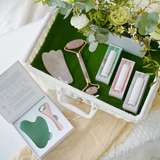 Moody Mood Under-Eye Roller & Jade Gua Sha Set | 冰感眼部按摩棒及翡翠石刮痧板套裝