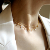 Moody Mood Mini Sparkling Beaded Sterling Silver Necklace | Moody Mood 迷你閃石925純銀項鏈
