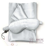 22 Momme Mulberry Silk Sleep Gift Set (Silk Eye Mask & Silk Pillowcase)・Modern Gray | 22姆米美肌真絲眼罩及枕袋套裝・Modern Gray