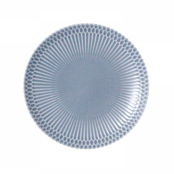 Oda Pottery Stripe 19.7cm Plate (Gray & Blue) | 小田陶器美濃燒19.7cm大碟.灰藍