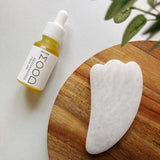 Natural White Jade Guasha Facial Tool | 天然白玉刮痧板