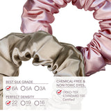 Mulberry Silk Scrunchies.Blush & Champagne | 真絲髮圈.Blush & Champagne