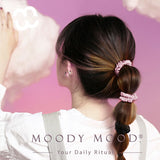 Mulberry Silk Skinny Scrunchies.Blush & Black | 真絲髮圈組.Blush & Black